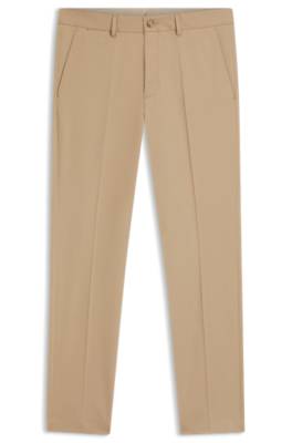 Slim-fit trousers in cotton, silk and stretch 1