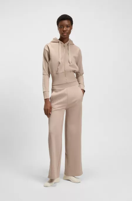 Bas de survêtement en piqué de jersey avec bande monogrammée