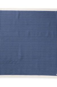 Bandana with border and dot print, Dark Blue