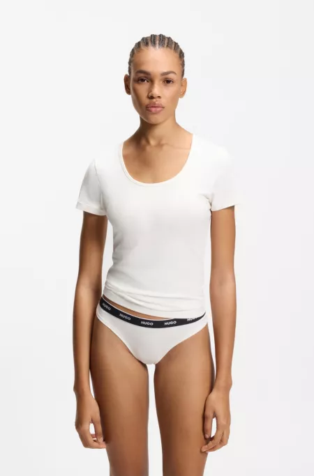 Two-pack of underwear T-shirts in stretch cotton
