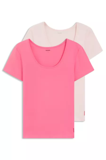 Two-pack of underwear T-shirts in stretch cotton