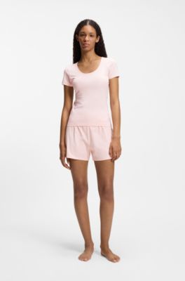 Magliette intime in cotone elasticizzato in confezione da due, Rosa
