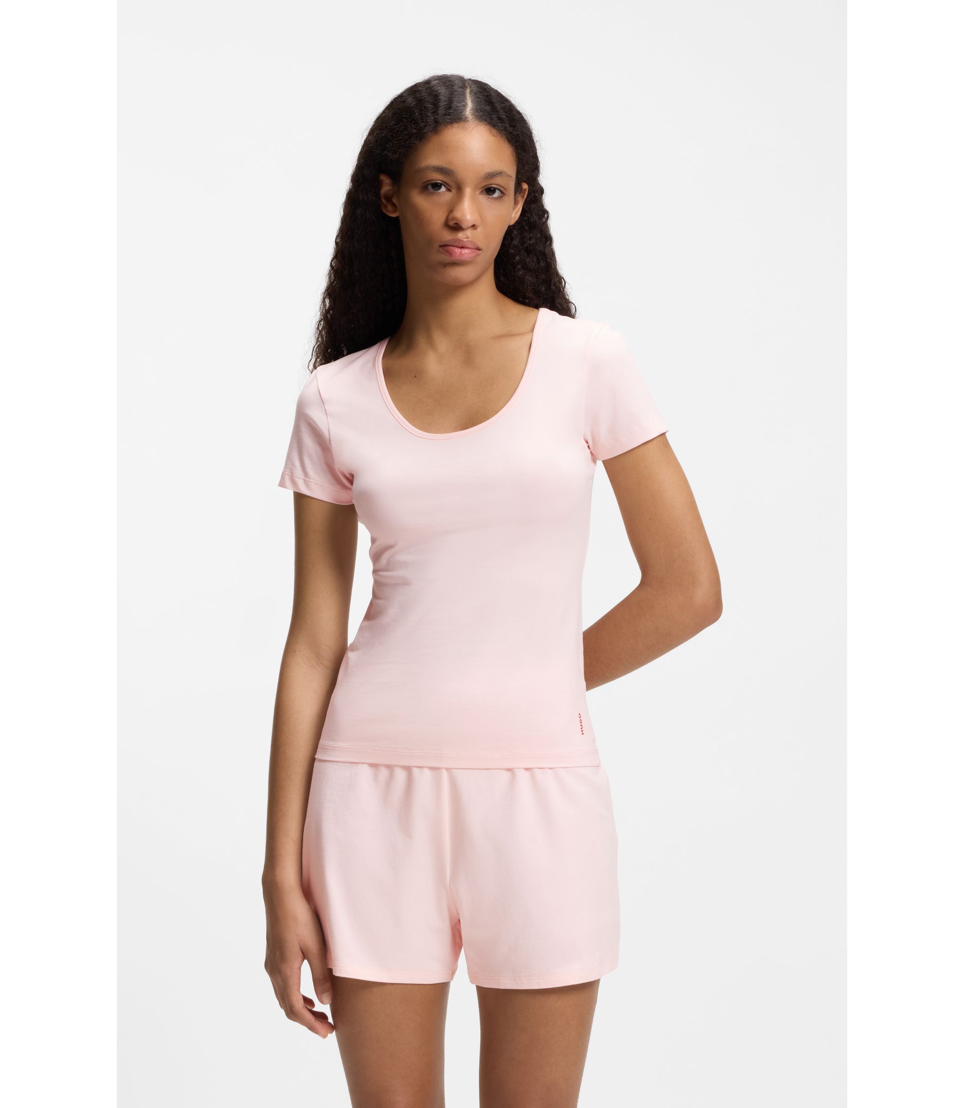 Zweierpack T-Shirts aus Stretch-Baumwolle