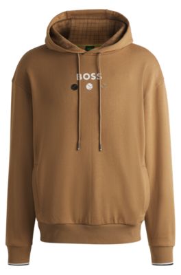 BOSS コットンテリー フーディ シグネチャーアートワーク BOSS - コットンテリー フーディ テニスアートワーク - ブラック