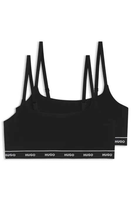 Zweierpack Bralettes aus Stretch-Baumwolle