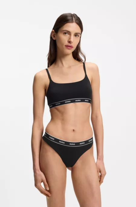 Zweierpack Bralettes aus Stretch-Baumwolle