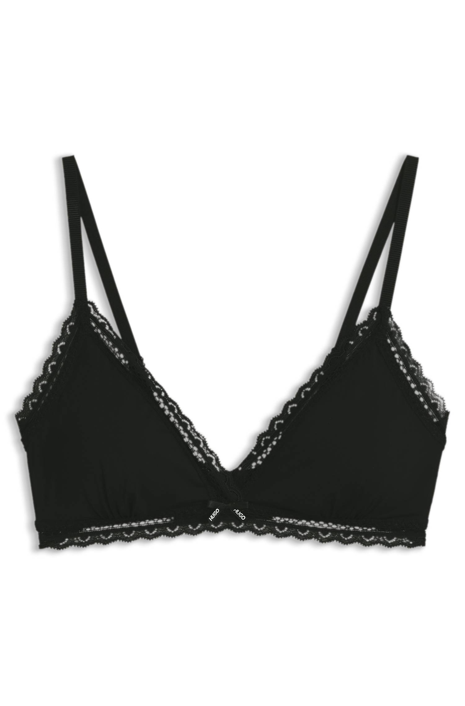 Hugo Triangle bra with lace trims bh dam – bild 4