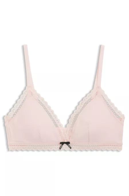 Soutien-gorge triangle avec finitions en dentelle
