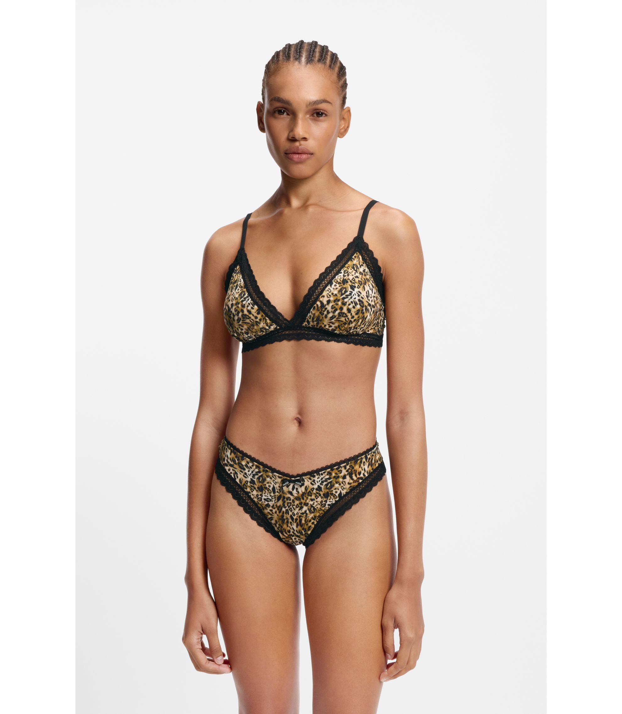 ドレミ　　　　　　　　　　　　　　　HUGO BOSS HUGO - Triangle bra with lace trims - Patterned