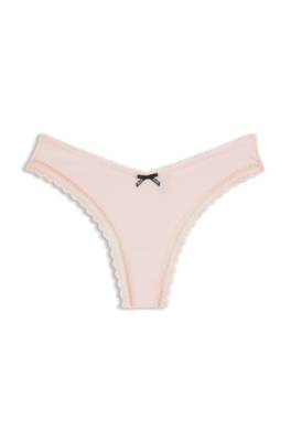 Hugo Lace-trim thong in stretch microfibre string dam – bild 4