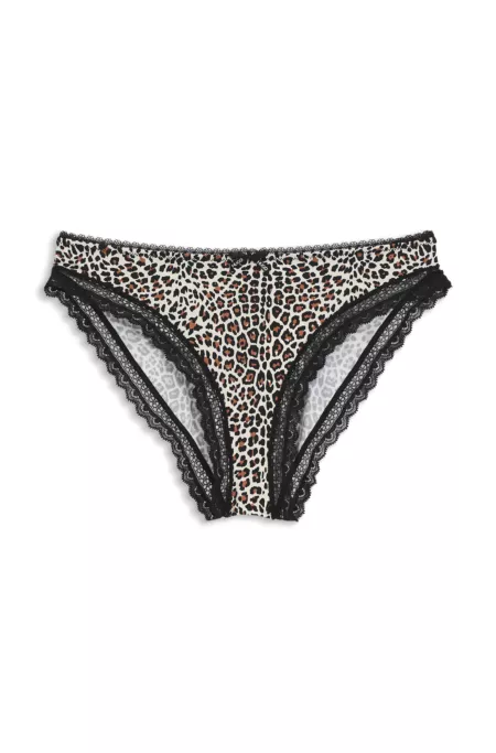 Slip à la coupe Regular Rise en microfibre stretch avec finition en dentelle