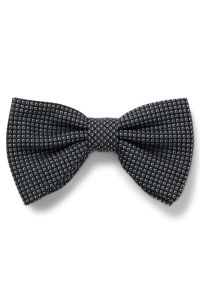 Fliege aus Seiden-Mix mit Jacquard-Muster, Schwarz