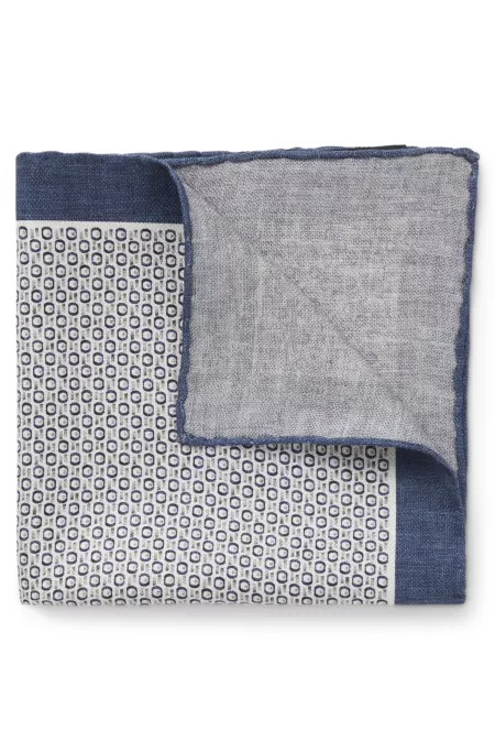 Silk pocket square with digital print