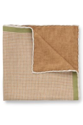 Pochette in seta con stampa digitale, Arancione scuro