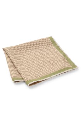 Pochette in seta con stampa digitale, Arancione scuro