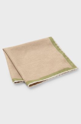 Pochette de costume en soie &agrave; imprim&eacute; num&eacute;rique, Orange fonc&eacute;