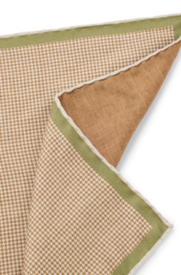 Pochette in seta con stampa digitale, Arancione scuro