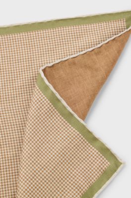 Silk pocket square with digital print, Dark Orange