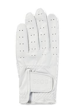Perforated glove in nappa leather with riptape closure