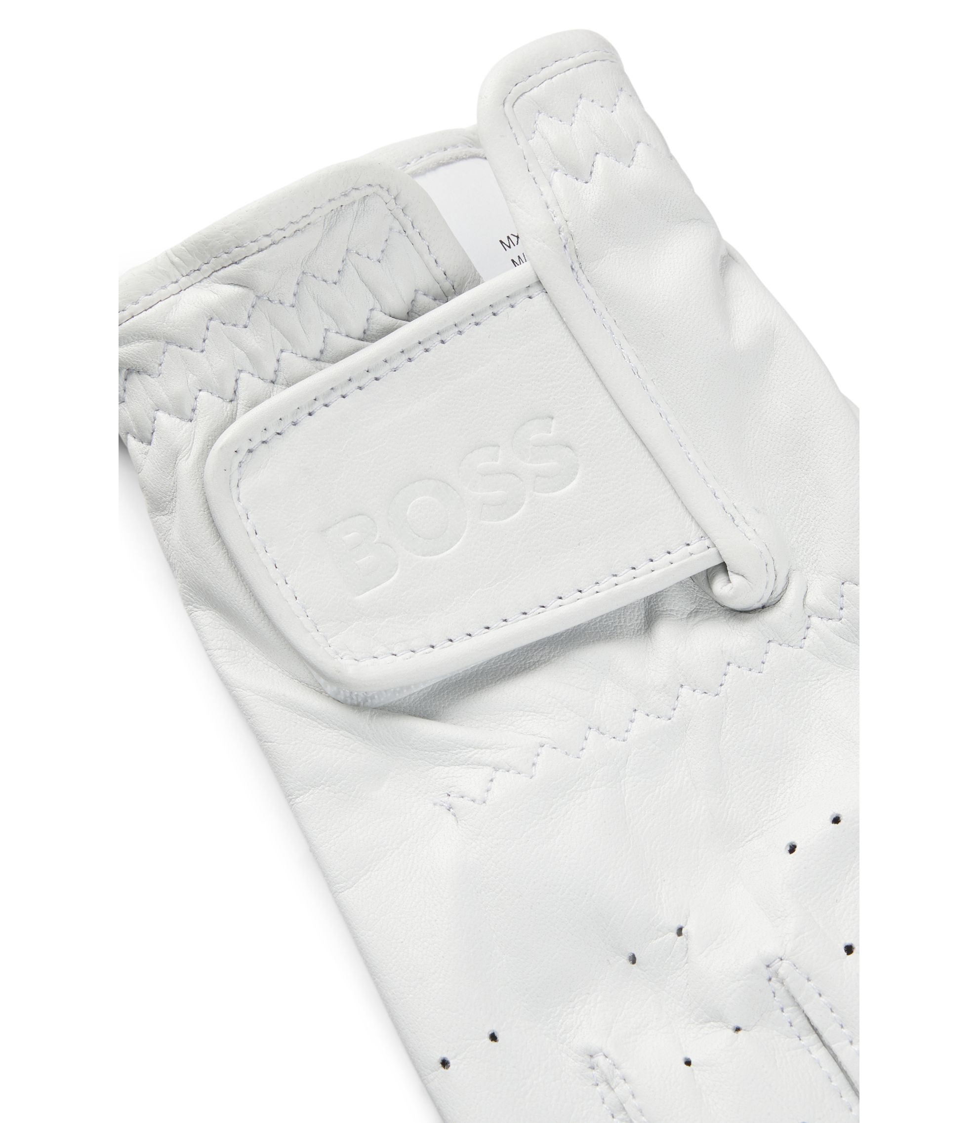 BOSS - ナッパレザー グローブ レーザードット - ホワイト