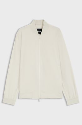 Water-repellent jacket in performance-stretch fabric, White