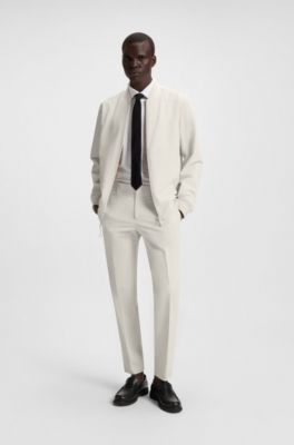 Water-repellent jacket in performance-stretch fabric, White