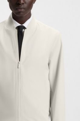 Water-repellent jacket in performance-stretch fabric, White
