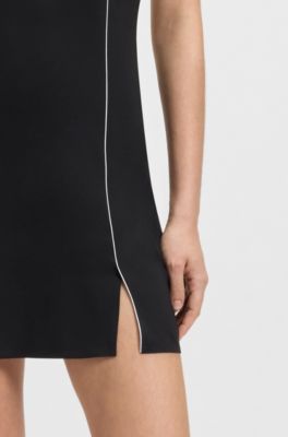 Actieve jerseyjurk met blokkleuren, Zwart / Wit