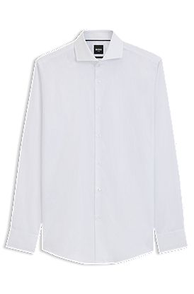 Slim-fit shirt in wrinkle-resistant Oxford cotton