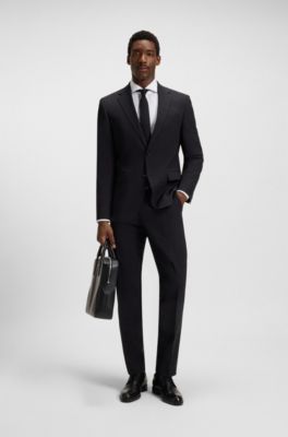 Slim-fit shirt in wrinkle-resistant Oxford cotton, White