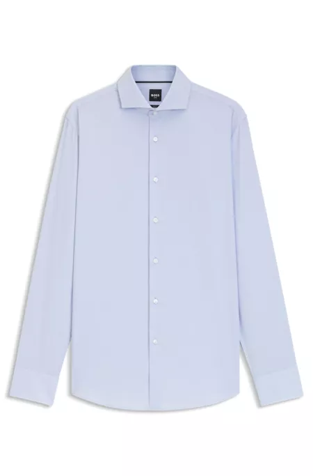 Slim-fit shirt in wrinkle-resistant Oxford cotton
