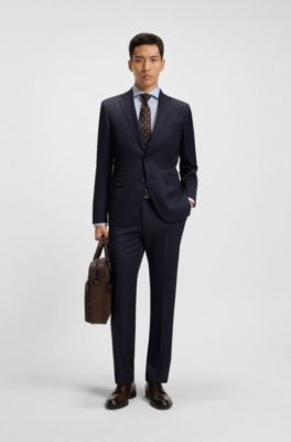 Slim-fit shirt in wrinkle-resistant Oxford cotton, Light Blue