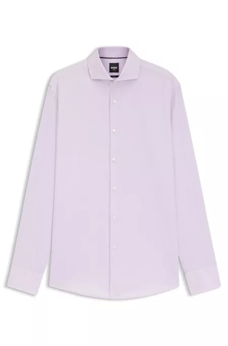Slim-fit shirt in wrinkle-resistant Oxford cotton