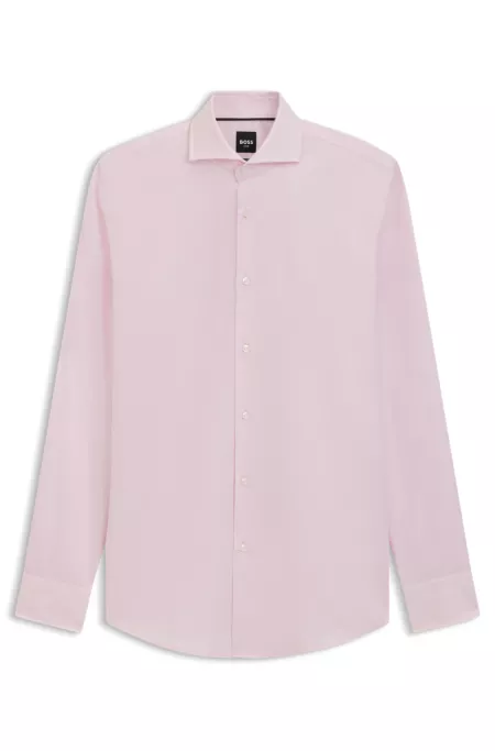 Slim-fit shirt in wrinkle-resistant Oxford cotton