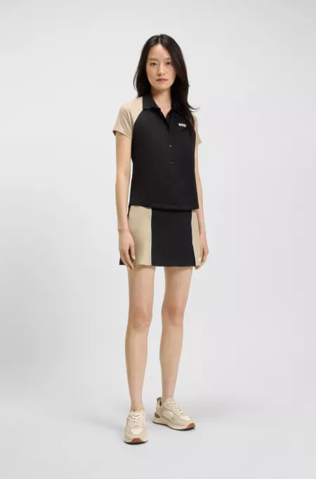 Active skirt in stretch jersey with colour-blocking