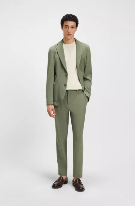 Pantalon Tapered en coton mélangé