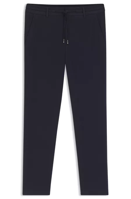 Tapered-fit trousers in a cotton blend