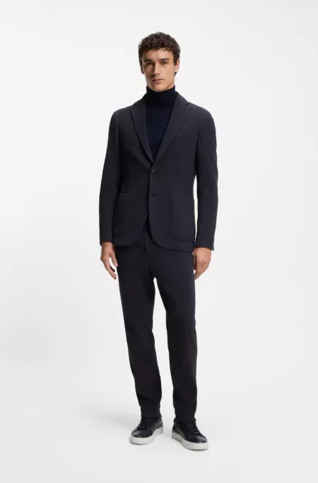 Blazer Slim en coton mélangé à micro motif