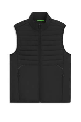 Water-repellent gilet with decorative reflective accents 1