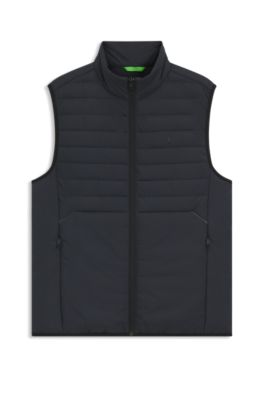 Water-repellent gilet with decorative reflective accents, Dark Blue