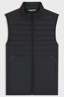 Water-repellent gilet with decorative reflective accents, Dark Blue