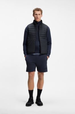 Water-repellent gilet with decorative reflective accents, Dark Blue