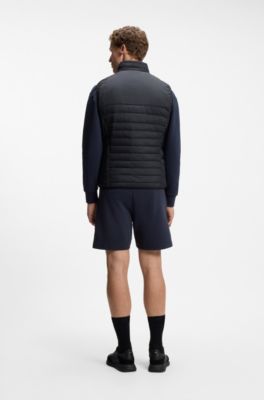 Water-repellent gilet with decorative reflective accents, Dark Blue