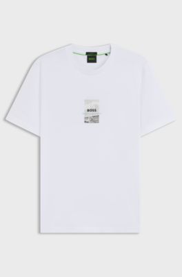 Relaxed-fit T-shirt in stretch cotton with photo print, White