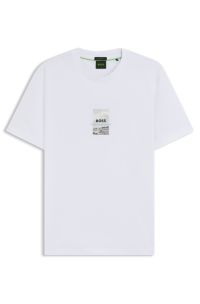 Relaxed-fit T-shirt in stretch cotton with photo print, White