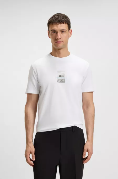 Relaxed-fit T-shirt in stretch cotton with photo print