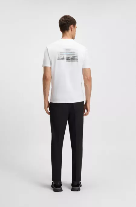 Relaxed-fit T-shirt in stretch cotton with photo print