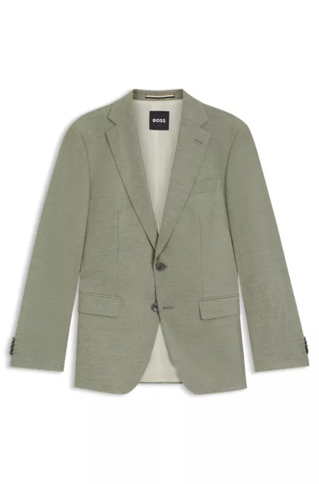 Slim-fit blazer in patterned stretch fabric