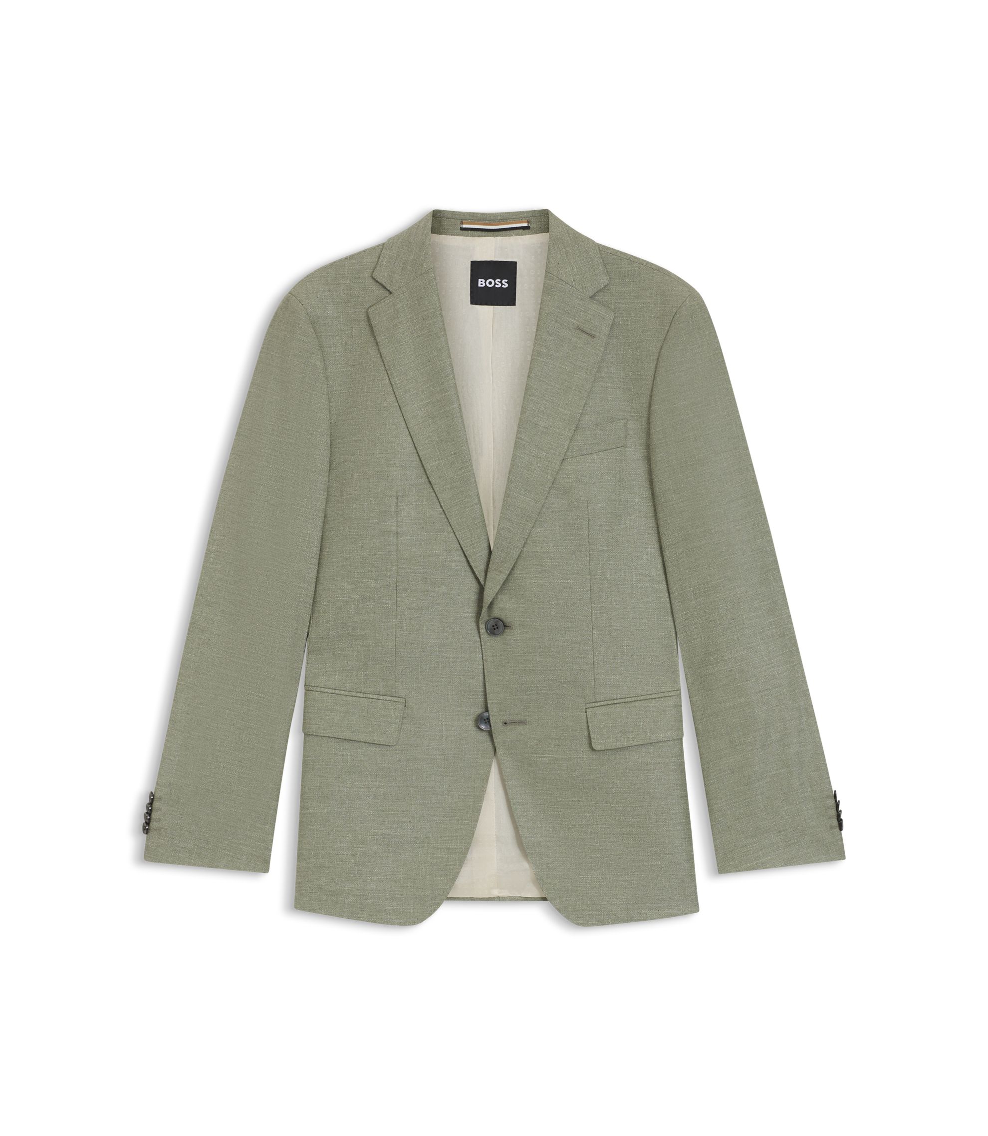 Hugo Boss ヘリンボーン柄ブレザー HUGO - Regular-fit blazer in pinstripe stretch material