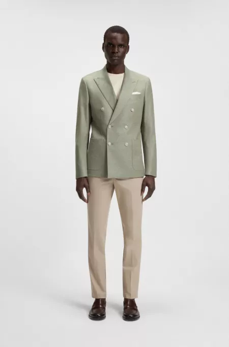 Veste Slim en tissu stretch à motif